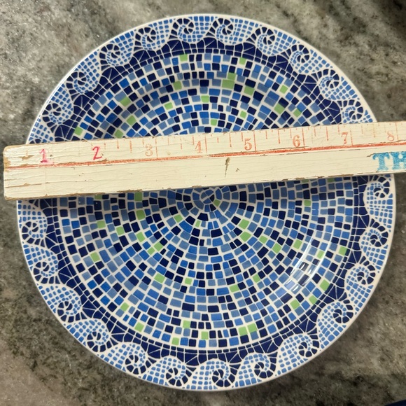Pier 1 Summerlin Plates Mediterranean Mosiac Blue Green 7 ⅝" Set of 3 - Picture 8 of 8